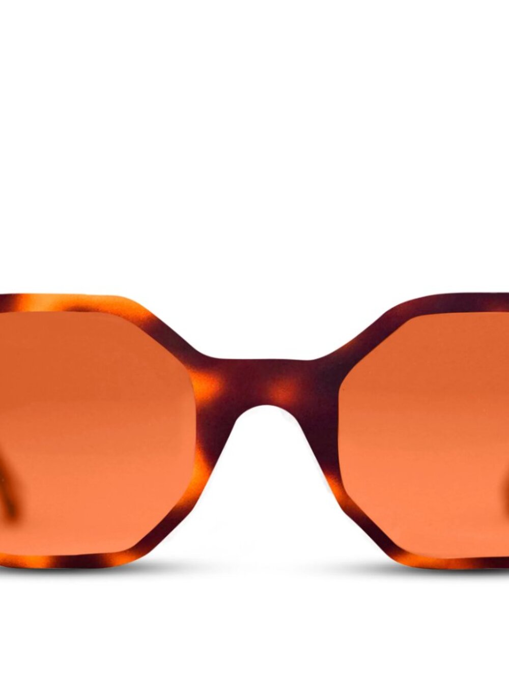 Loving Victorious Beings Color therapy Sunglasses -Hexagon Tiger Eye Baja Orange